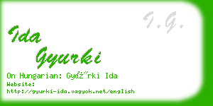 ida gyurki business card