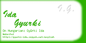 ida gyurki business card